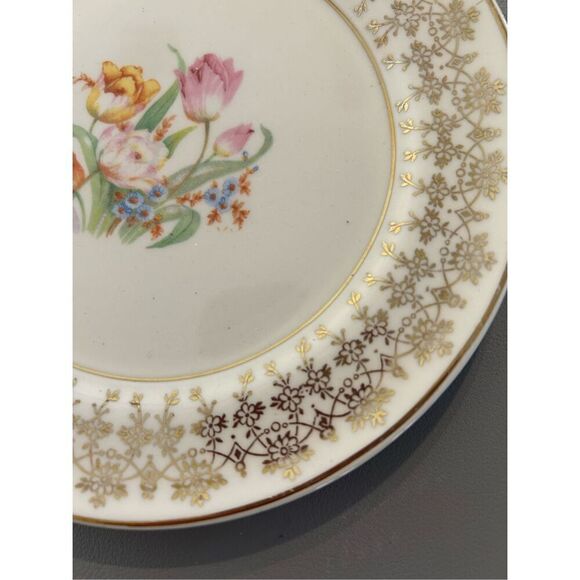 LIMOGES Vintage Springtime 6” Plates - Picture 3 of 5